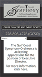 Mobile Screenshot of gulfcoastsymphony.net