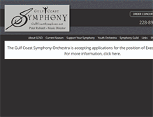 Tablet Screenshot of gulfcoastsymphony.net